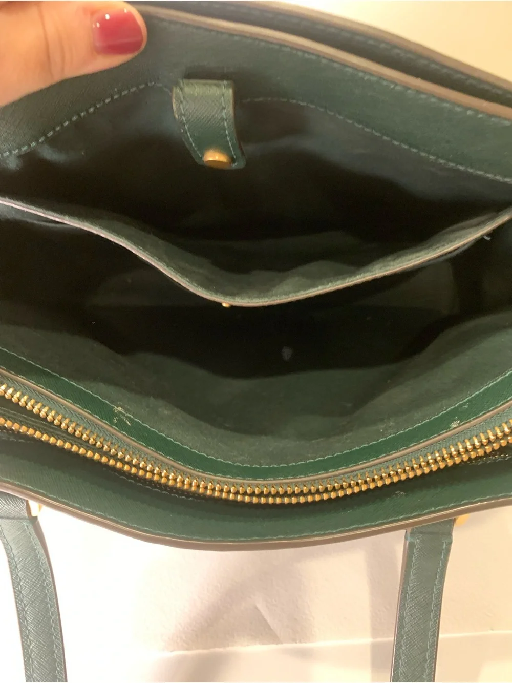 Tory Burch Robinson Tote Green Leather